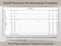 Small Business Bookkeeping Spreadsheet, Excel Template, Easy Accounting Spreadsheet, Profit and Loss Statement, Easy Expense Tracker