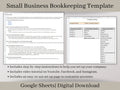 Small Business Bookkeeping Spreadsheet, Google Sheets Template, Easy Accounting Spreadsheet, Profit and Loss Statement, Easy Expense Tracker