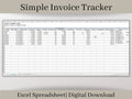 Small Business Invoice Tracker Spreadsheet, Excel Template, Easily track all of your outstanding invoices in one place.