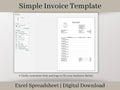 Simple Invoice Template Download, Google Sheets Spreadsheet, A perfect, easy-to-use template for small businesses or side hustles.