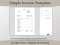 Simple Invoice Template, Google Docs Template Download, A perfect, easy-to-use template for small businesses or side hustles.