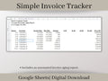 Small Business Invoice Tracker Spreadsheet, Google Sheets Template, Easily track all of your outstanding invoices in one place.