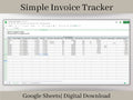 Small Business Invoice Tracker Spreadsheet, Google Sheets Template, Easily track all of your outstanding invoices in one place.