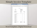 Simple Invoice Template Download, Microsoft Word Document, A perfect, easy-to-use template for small businesses or side hustles.