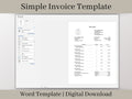 Simple Invoice Template Download, Microsoft Word Document, A perfect, easy-to-use template for small businesses or side hustles.