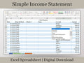 Simple Personal Budget Spreadsheet, Excel Budget Template, Easily Track Your Income and Expenses