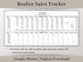 Realtor Sales Tracker Spreadsheet, Google Sheets Template, Track your realtor's revenue and units sold in one easy report.