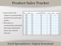 Product Sales Tracker Spreadsheet with Pricing Calculator, Excel Template, Track sales and profit by product for your small business.