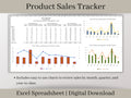 Product Sales Tracker Spreadsheet with Pricing Calculator, Excel Template, Track sales and profit by product for your small business.