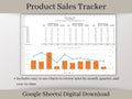 Product Sales Tracker Spreadsheet with Pricing Calculator, Google Sheets Template, Track sales and profit by product for your small business