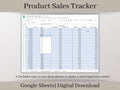 Product Sales Tracker Spreadsheet with Pricing Calculator, Google Sheets Template, Track sales and profit by product for your small business