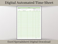 Employee Time Sheet | Automated Excel File and PDF Printouts | 5 Colors Included