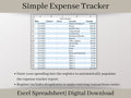 Simple Expense Tracker,  Excel Template, Automatically Calculates and Groups Expenses