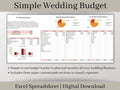 Wedding Budget Planner, Excel Spreadsheet, Easy to Use Digital Wedding Budget, Track all of your wedding expenses in one spot.