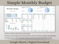 Monthly Budget Spreadsheet, Google Sheets Budget Planner Template, Easily Monitor Your Personal Finances and Start Saving