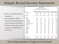 Rental Income Statement Spreadsheet, Landlords Template for Google Sheets, Rental Profit and Loss, Great for rental property & AirBNB hosts