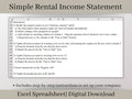 Rental Income Statement Spreadsheet, Landlords Template for Google Sheets, Rental Profit and Loss, Great for rental property & AirBNB hosts