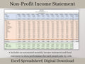 Income Statement for Charities, Non-Profits, Fundraisers, and Churches. Easy to use charity spreadsheet, Donor List and Donation Letter