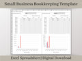 Small Business Bookkeeping Spreadsheet, Excel Template, Easy Accounting Spreadsheet, Profit and Loss Statement, Easy Expense Tracker