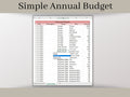 Annual Budget Spreadsheet, Google Sheets Budget Planner Template, Automated Digital Financial Planner