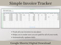 Small Business Invoice Tracker Spreadsheet, Google Sheets Template, Easily track all of your outstanding invoices in one place.