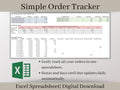 Small Business Order Tracker Spreadsheet, Excel Template, Easily track all of your orders in one place.