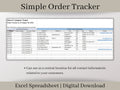 Small Business Order Tracker Spreadsheet, Excel Template, Easily track all of your orders in one place.