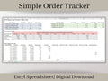 Small Business Order Tracker Spreadsheet, Excel Template, Easily track all of your orders in one place.