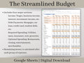 Monthly Digital Budget Planner Spreadsheet, Google Sheets Template, Easy to use income and expense tracker.