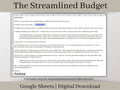 Monthly Digital Budget Planner Spreadsheet, Google Sheets Template, Easy to use income and expense tracker.