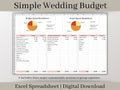 Wedding Budget Planner, Excel Spreadsheet, Easy to Use Digital Wedding Budget, Track all of your wedding expenses in one spot.