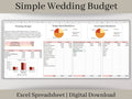 Wedding Budget Planner, Excel Spreadsheet, Easy to Use Digital Wedding Budget, Track all of your wedding expenses in one spot.