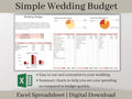 Wedding Budget Planner, Excel Spreadsheet, Easy to Use Digital Wedding Budget, Track all of your wedding expenses in one spot.