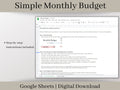 Monthly Budget Spreadsheet, Google Sheets Budget Planner Template, Easily Monitor Your Personal Finances and Start Saving