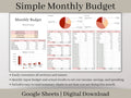 Monthly Budget Spreadsheet, Google Sheets Automated Budget Planner Template, Easy to use Financial Planner