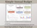 Annual Budget Spreadsheet, Excel Annual and Monthly Budget Planner Template, Easy to Use Finance Planner