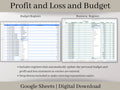 Profit and Loss and Monthly Budget Spreadsheet. Google Sheets. Track your business and personal income and expenses in one spreadsheet.