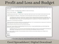 Profit and Loss and Monthly Budget Spreadsheet. Excel Spreadsheet. Track your business and personal income and expenses in one spreadsheet.