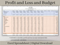 Profit and Loss and Monthly Budget Spreadsheet. Excel Spreadsheet. Track your business and personal income and expenses in one spreadsheet.