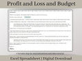 Profit and Loss and Monthly Budget Spreadsheet, excel template, track all income and expenses in one spreadsheet, bank reconciliation tool.