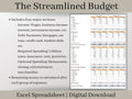 Monthly Digital Budget Planner Spreadsheet, Excel Template, Easy to use income and expense tracker. The perfect savings planner for you.