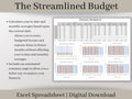 Monthly Digital Budget Planner Spreadsheet, Excel Template, Easy to use income and expense tracker. The perfect savings planner for you.