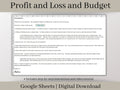 Profit and Loss and Monthly Budget Spreadsheet. Google Sheets. Track your business and personal income and expenses in one spreadsheet.