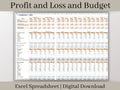 Profit and Loss and Monthly Budget Spreadsheet. Excel Spreadsheet. Track your business and personal income and expenses in one spreadsheet.