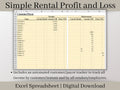 Rental Income Statement Spreadsheet and customer payer tracker, excel landlord template, Rental Profit and Loss, Great for Airbnb / Vrbo.