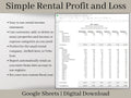 Rental Income Statement Spreadsheet and bank reconciliation tool, Google Sheets Template , Landlord Profit and Loss, Great for Airbnb / Vrbo