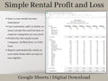 Rental Income Statement Spreadsheet and customer/payer tracker, Google Sheets Template , Landlord Profit and Loss, Great for Airbnb / Vrbo