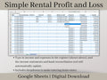 Rental Income Statement Spreadsheet & customer and payor tracker, Excel Template , Landlord Profit and Loss, Great for Airbnb and Vrbo