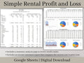 Rental Income Statement Spreadsheet and bank reconciliation tool, Excel Template , Landlord Profit and Loss, Great for Airbnb and Vrbo