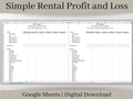 Rental Income Statement Spreadsheet & Revenue Stream Tracker, Excel Template , Landlord Profit and Loss, Great for Airbnb and Vrbo